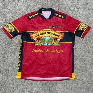 VTG Sierra Nevada Beer Cycling Jersey Men XXL 2XL Red 3/4 Zip Short Sleeve Italy